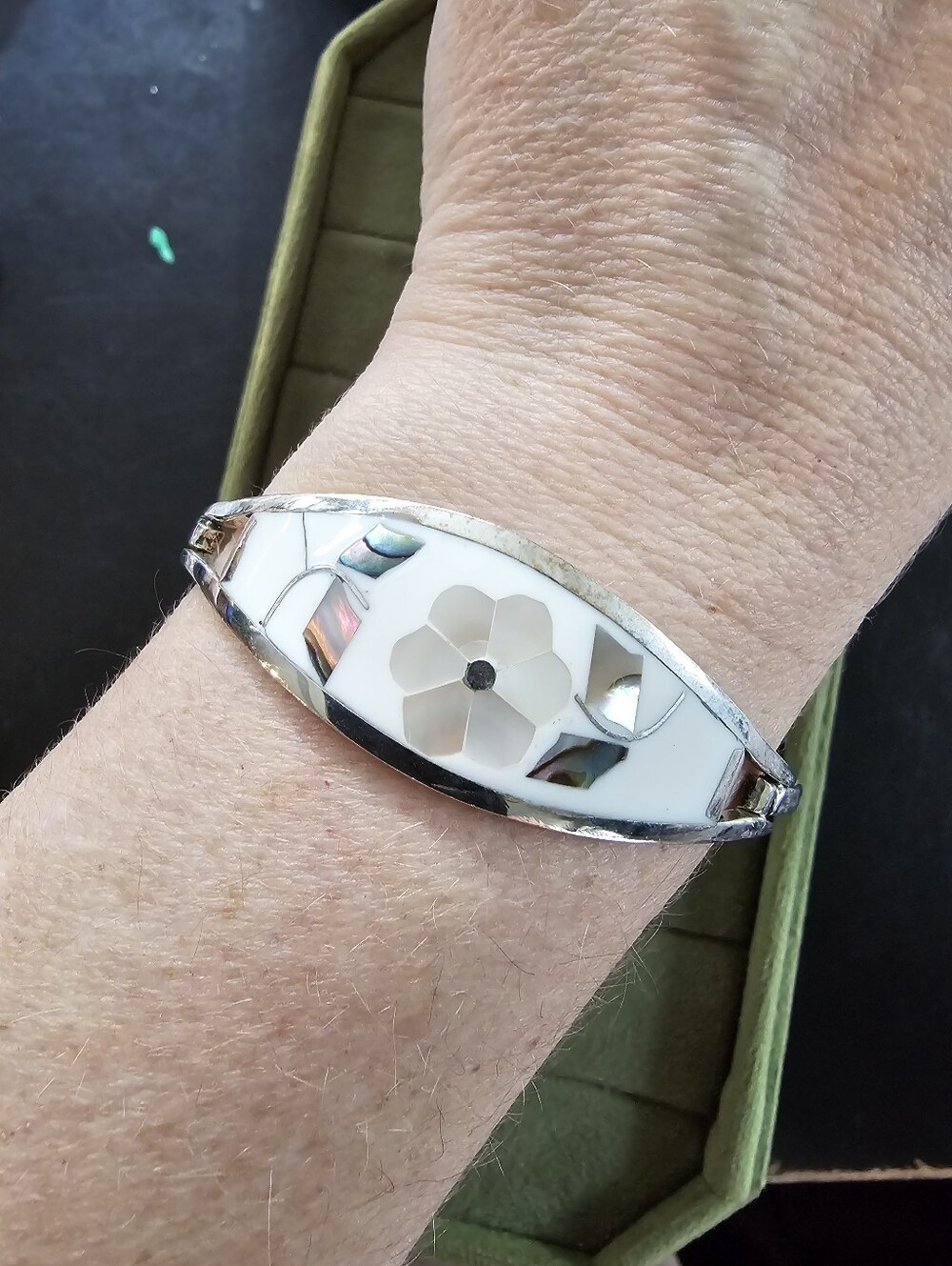 Vintage Alpaca Mexico Silver Bracelet